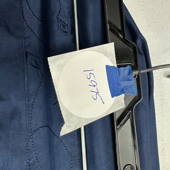 Margos Womens Silk Midi Skirt 7/8 Fringe Boho Festival Western Blue - Picture 8 of 8